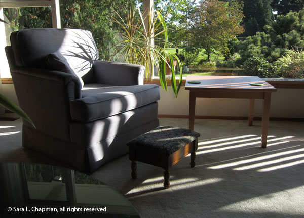 chair-shadows-2466 blue chair shadows, garden view